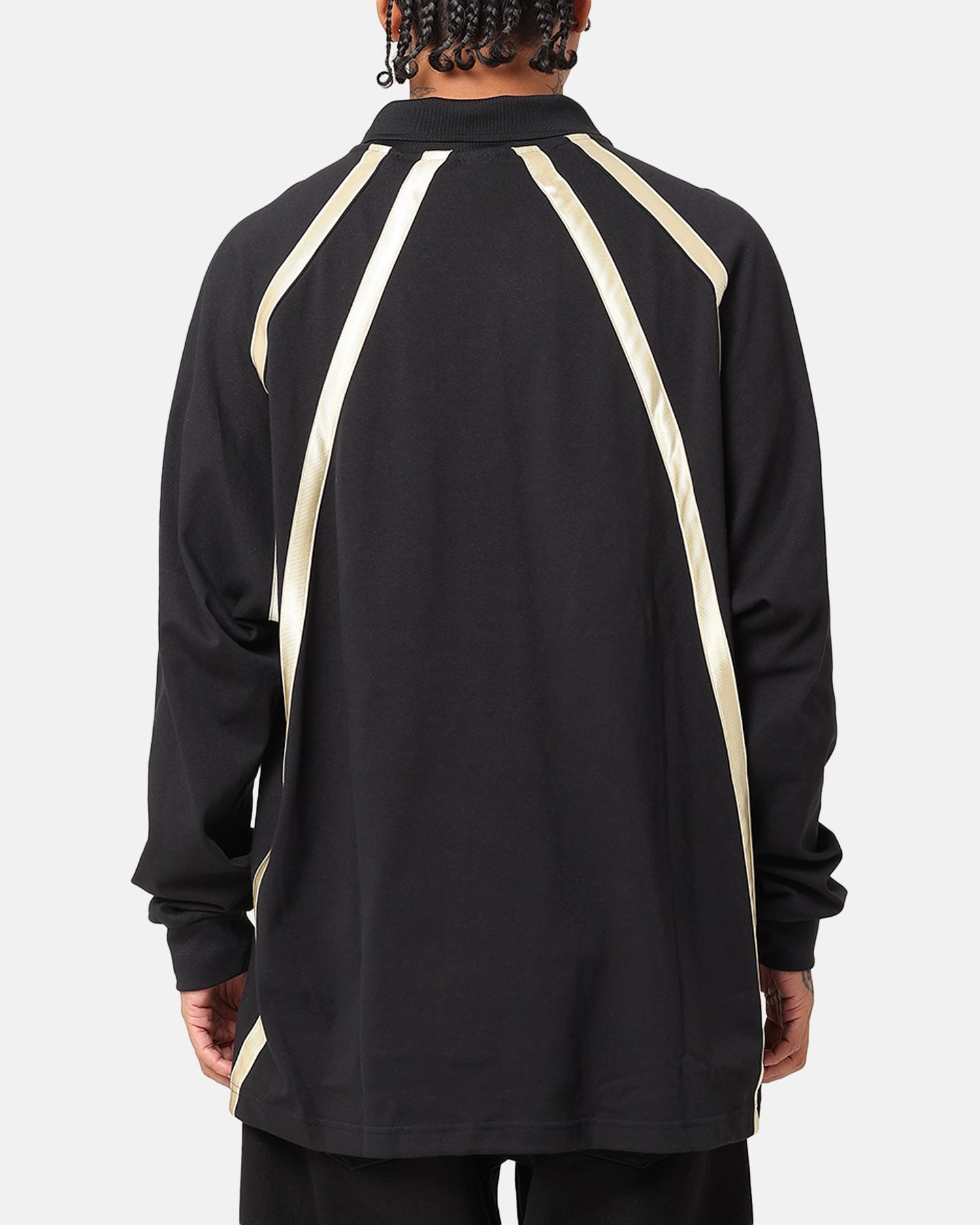 Adidas Rugby Long Sleeve Polo Shirt Black
