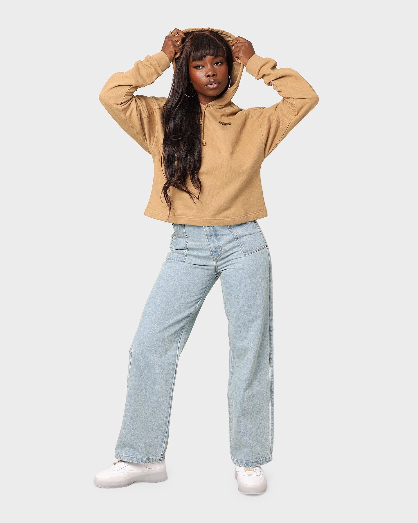 Adidas Women's Hoodie Tan
