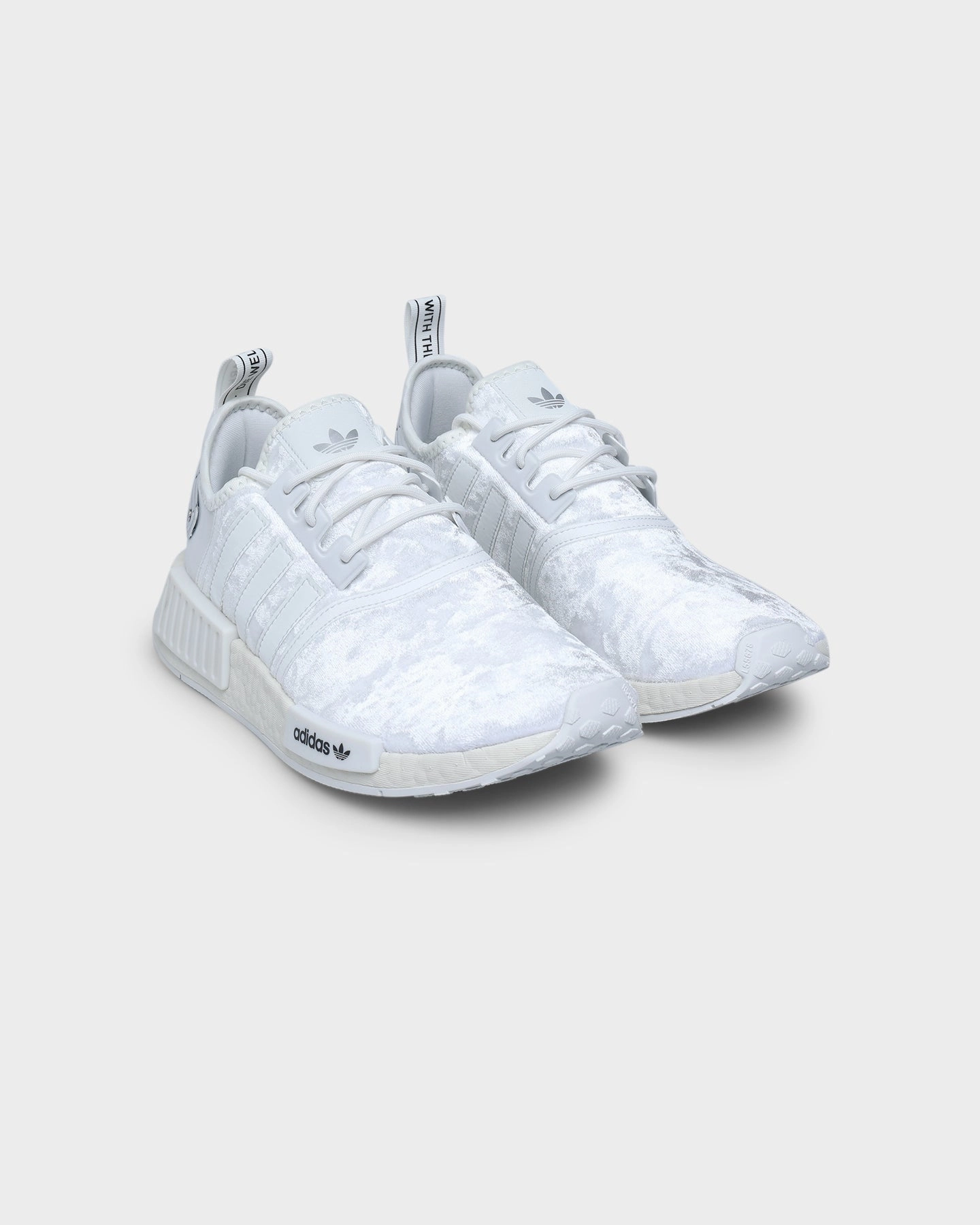 Adidas Women's NMD_R1 Crystal White / Crystal White / Silver Metallic