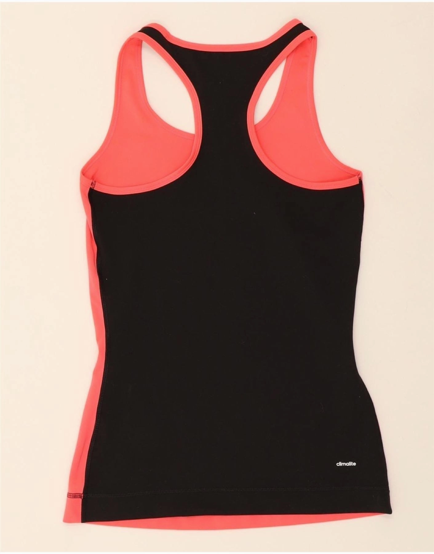 ADIDAS Womens Climalite Graphic Vest Top UK 12/14 Medium Pink Colourblock