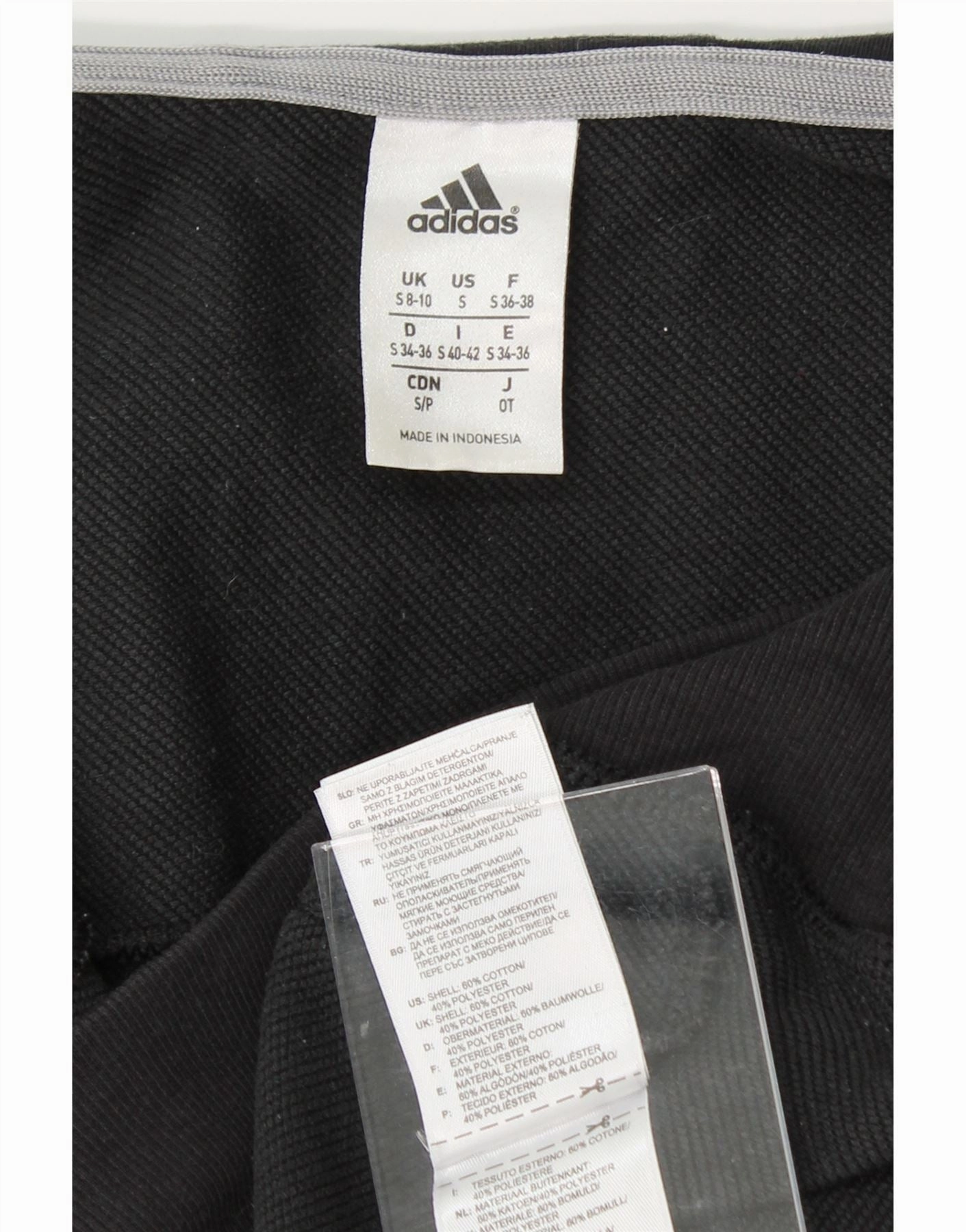 ADIDAS Womens Climalite Oversized Zip Hoodie Sweater UK 8/10 Small Black