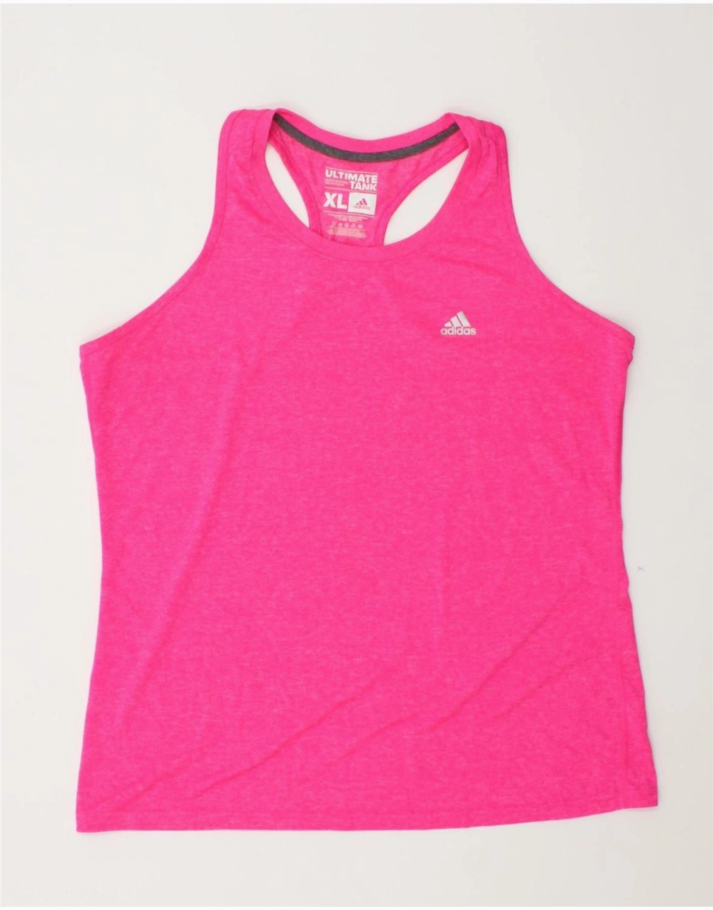 ADIDAS Womens Climalite Vest Top UK 18 XL Pink Polyester
