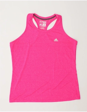 ADIDAS Womens Climalite Vest Top UK 18 XL Pink Polyester