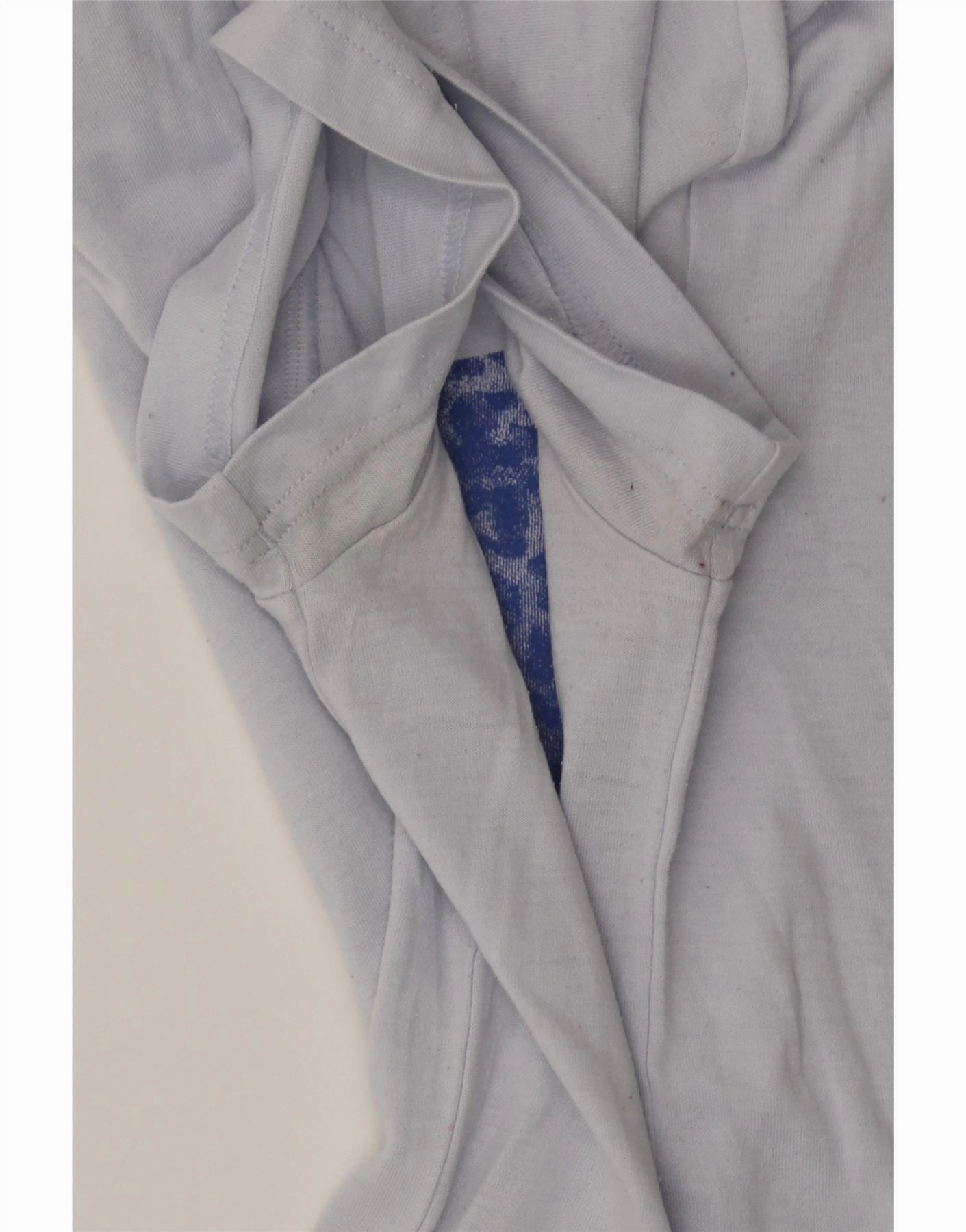 ADIDAS Womens Graphic T-Shirt Top UK 14 Medium Blue Cotton