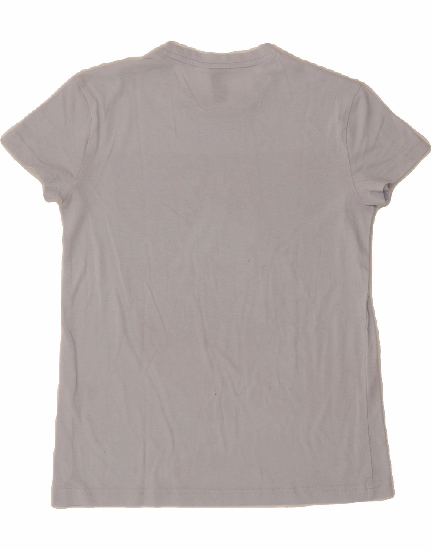 ADIDAS Womens Graphic T-Shirt Top UK 14 Medium Blue Cotton