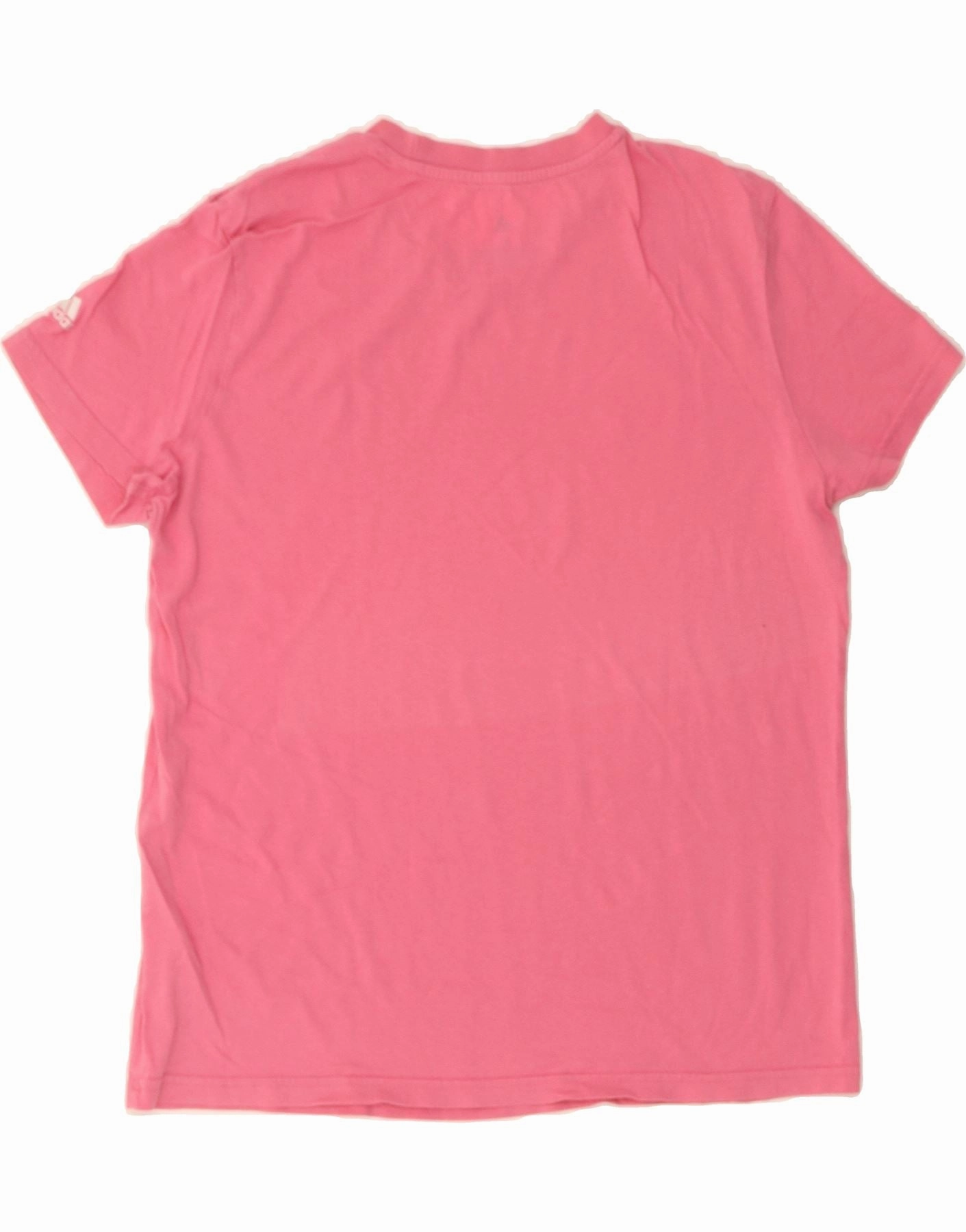 ADIDAS Womens Graphic T-Shirt Top UK 20/22 XL Pink Cotton