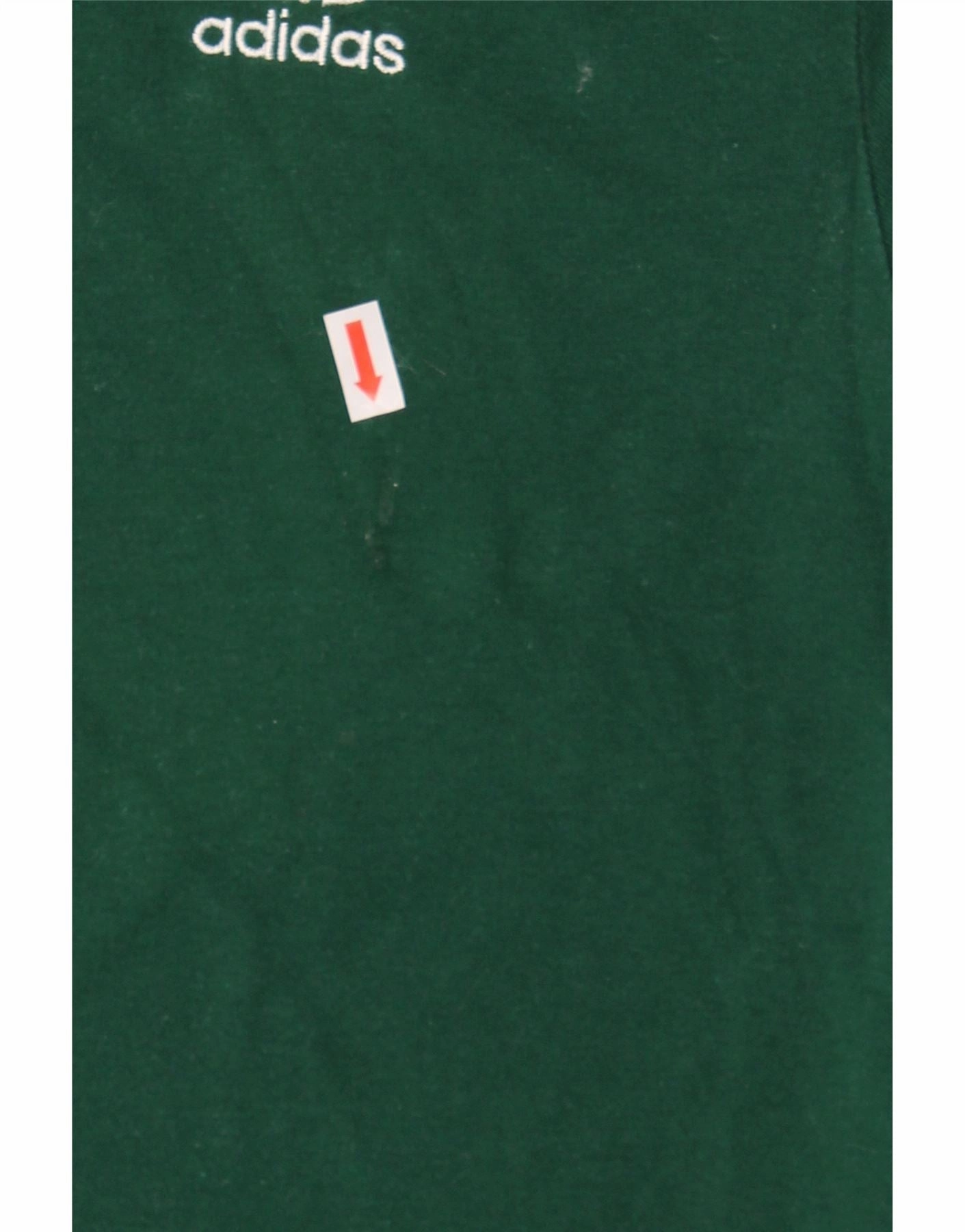 ADIDAS Womens Oversized T-Shirt Top UK 10 Small Green Cotton