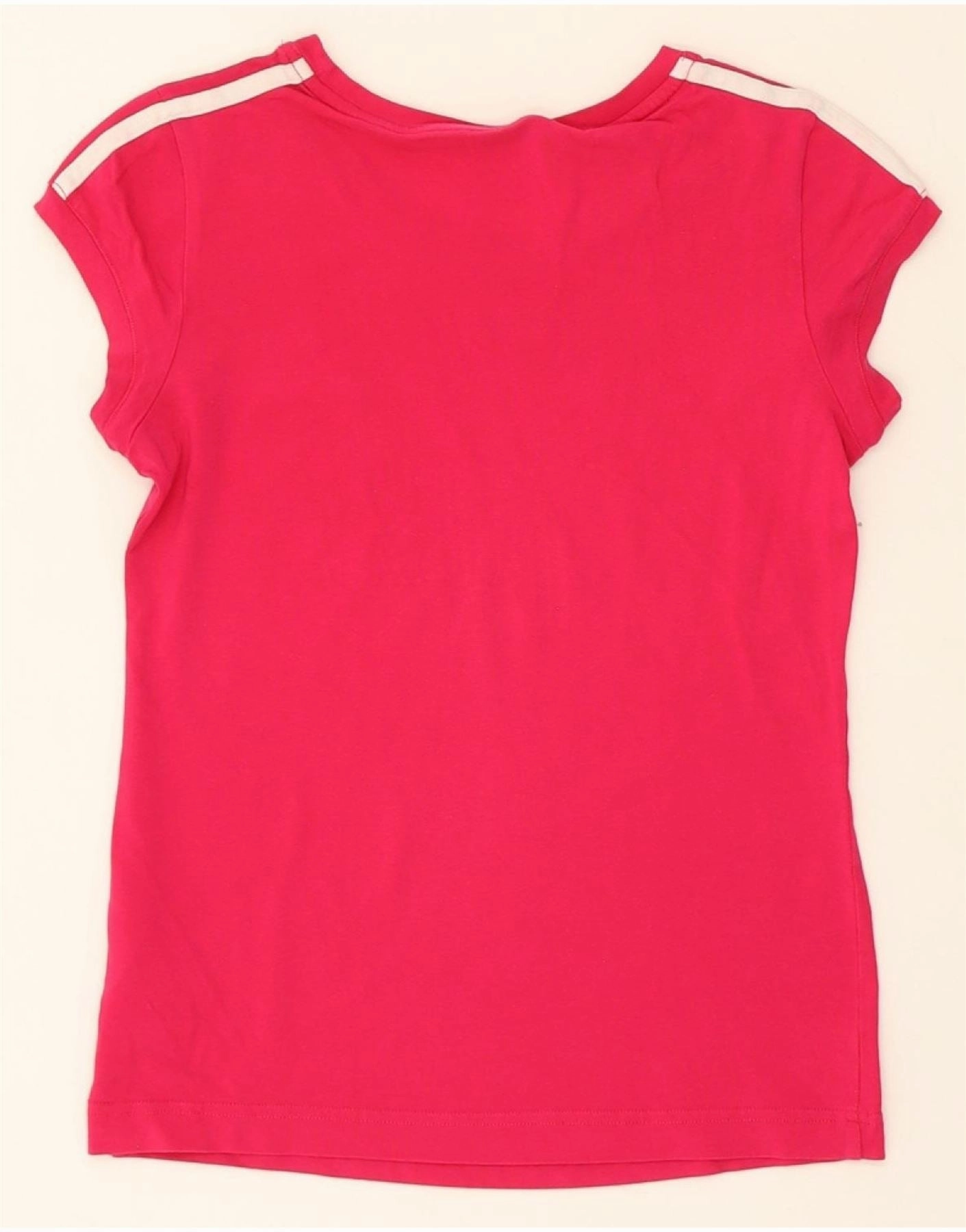 ADIDAS Womens T-Shirt Top UK 10 Small Pink Cotton