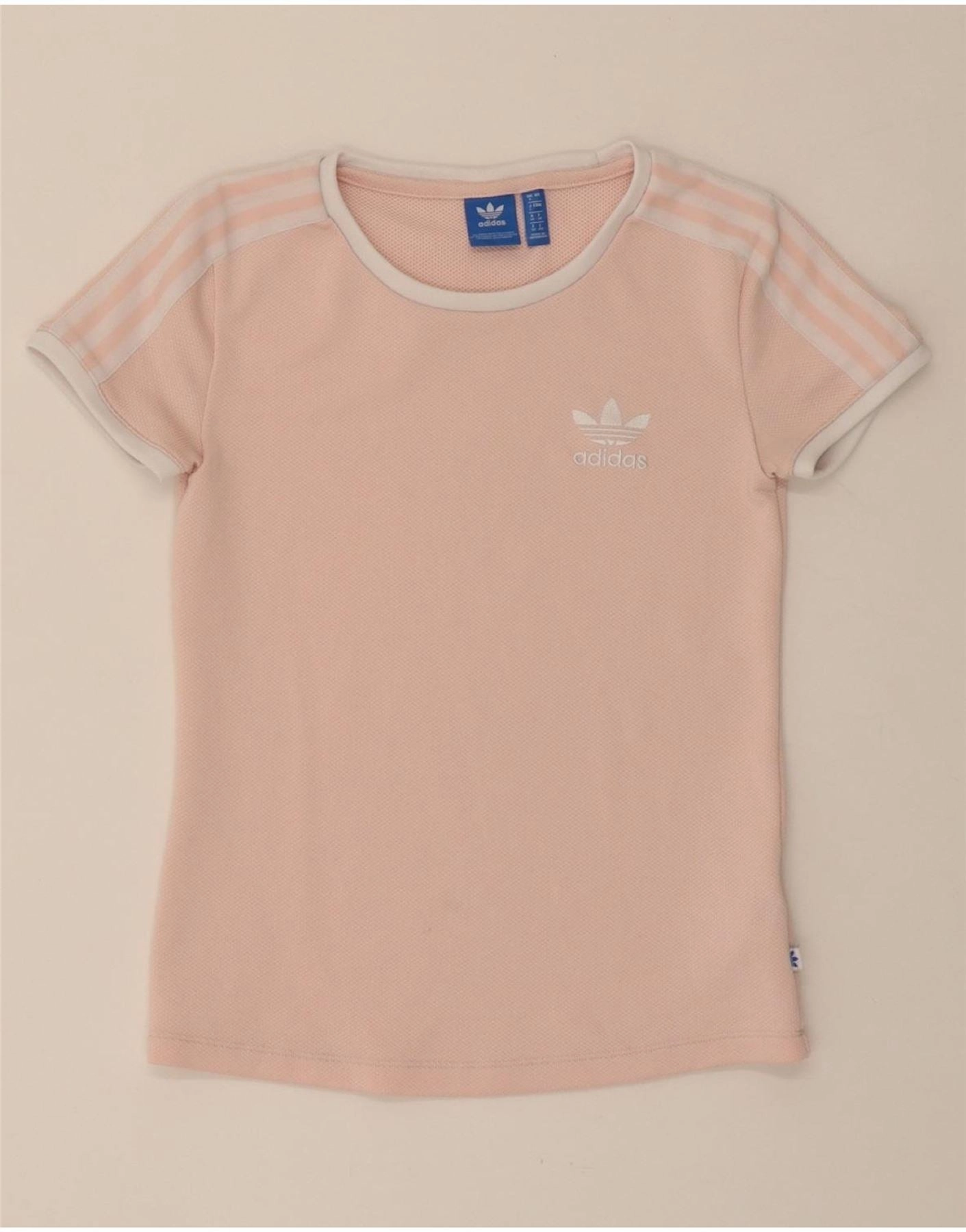 ADIDAS Womens T-Shirt Top UK 8 Small Pink Polyester