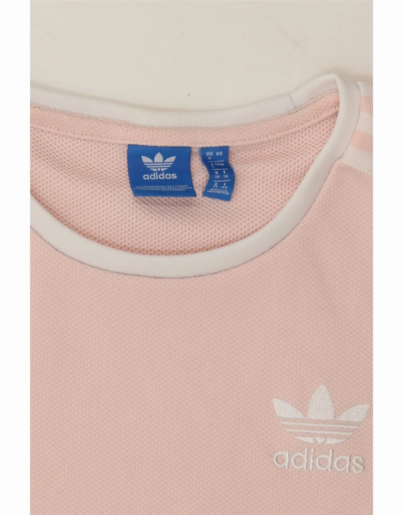 ADIDAS Womens T-Shirt Top UK 8 Small Pink Polyester