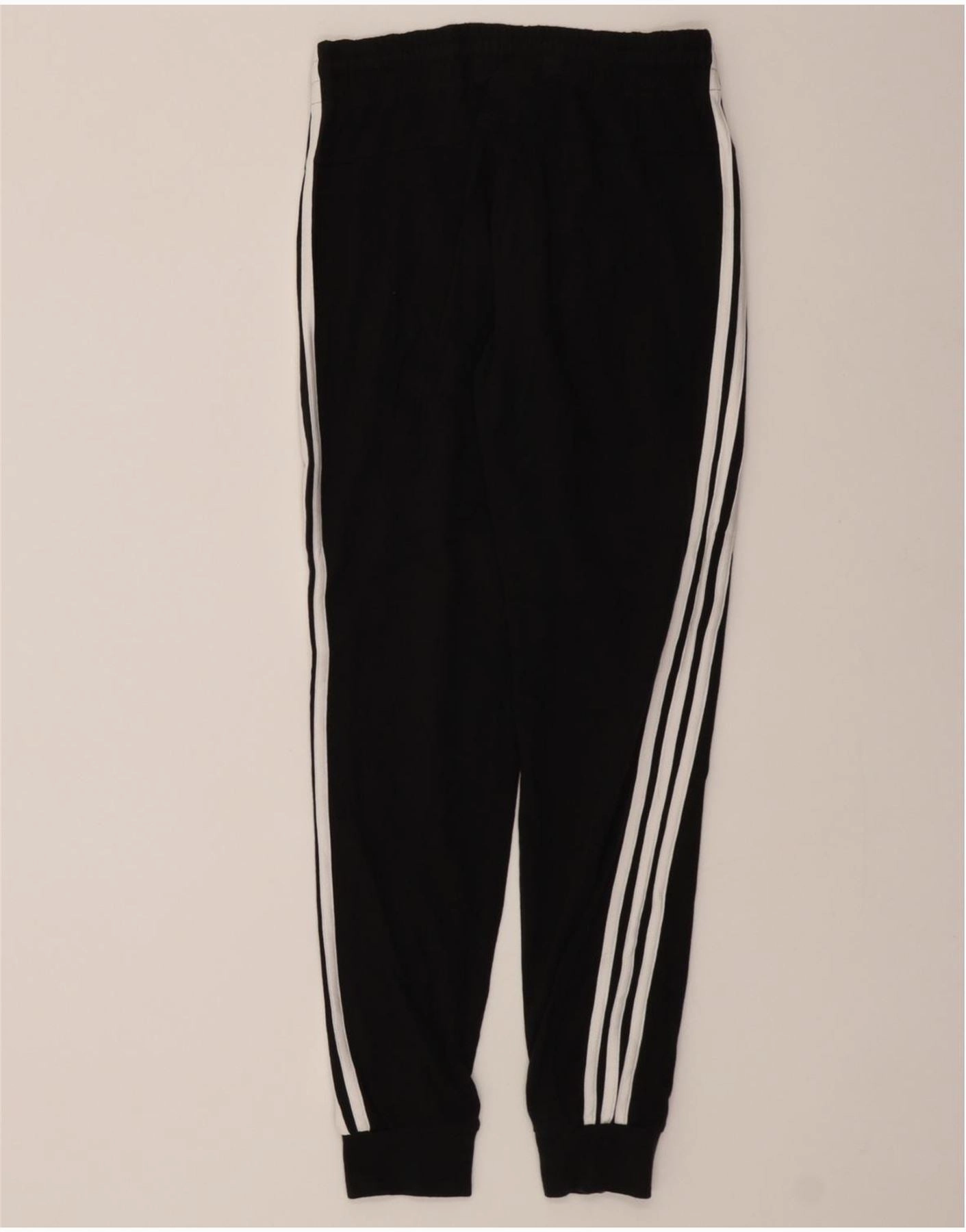 ADIDAS Womens Tracksuit Trousers Joggers UK 8/10 Small  Black Cotton