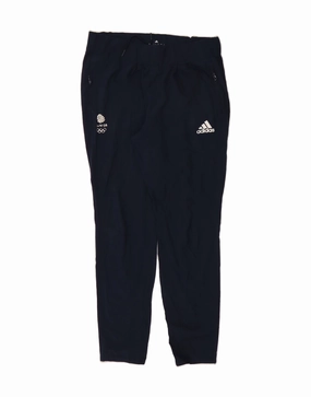 ADIDAS Womens Tracksuit Trousers UK 12 Medium  Navy Blue Polyester
