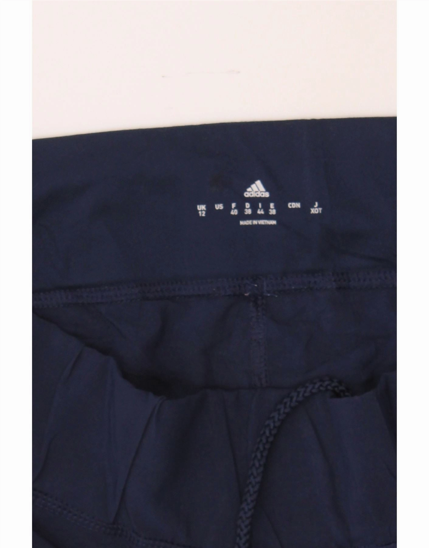 ADIDAS Womens Tracksuit Trousers UK 12 Medium  Navy Blue Polyester