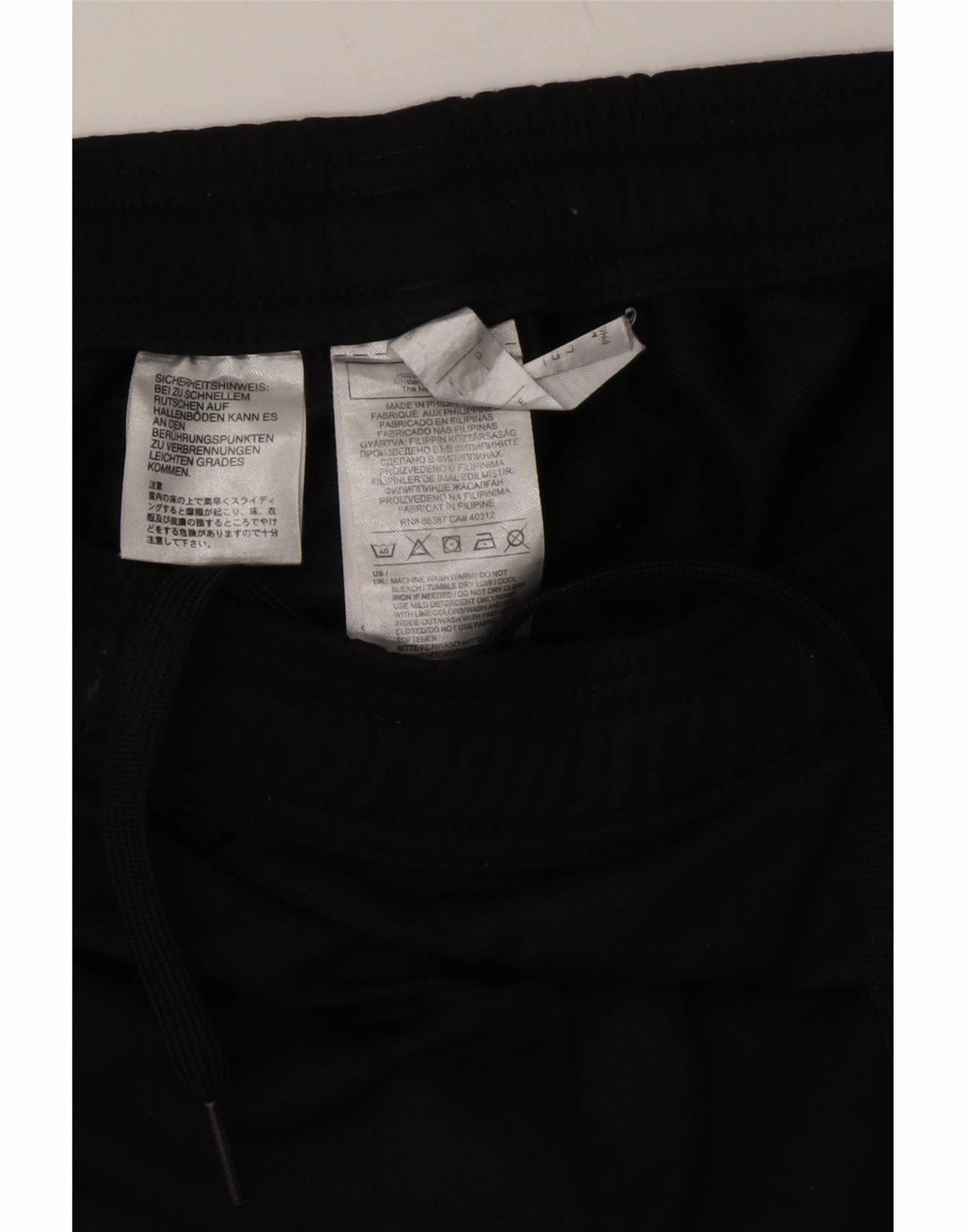 ADIDAS Womens Tracksuit Trousers UK 14 Large  Black Polyester