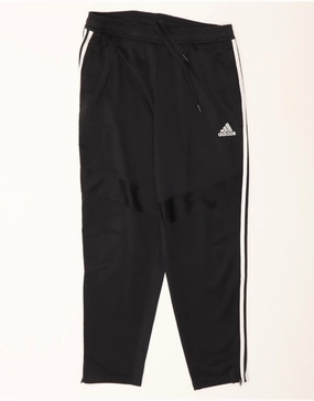 ADIDAS Womens Tracksuit Trousers UK 14 Large  Black Polyester