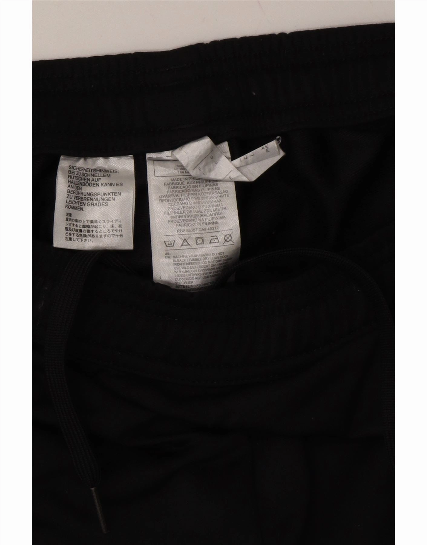 ADIDAS Womens Tracksuit Trousers UK 14 Large  Black Polyester