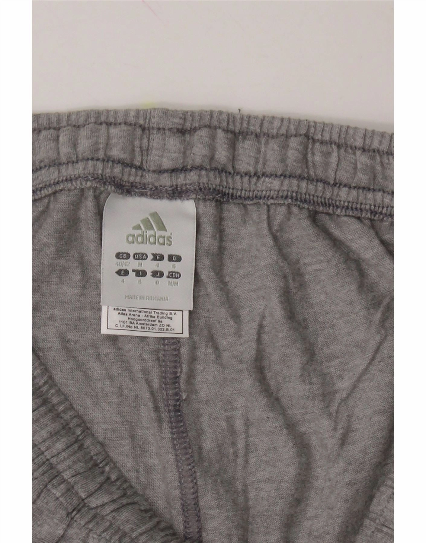 ADIDAS Womens Tracksuit Trousers UK 40/42 Medium  Grey Cotton