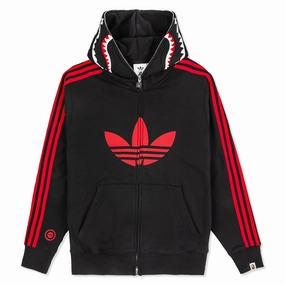 Adidas x BAPE Shark Full Zip Hoodie - Black