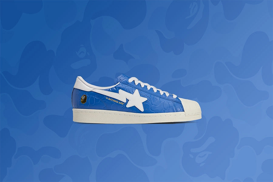 Adidas x BAPE Superstar - Blue/Cloud White/Off White