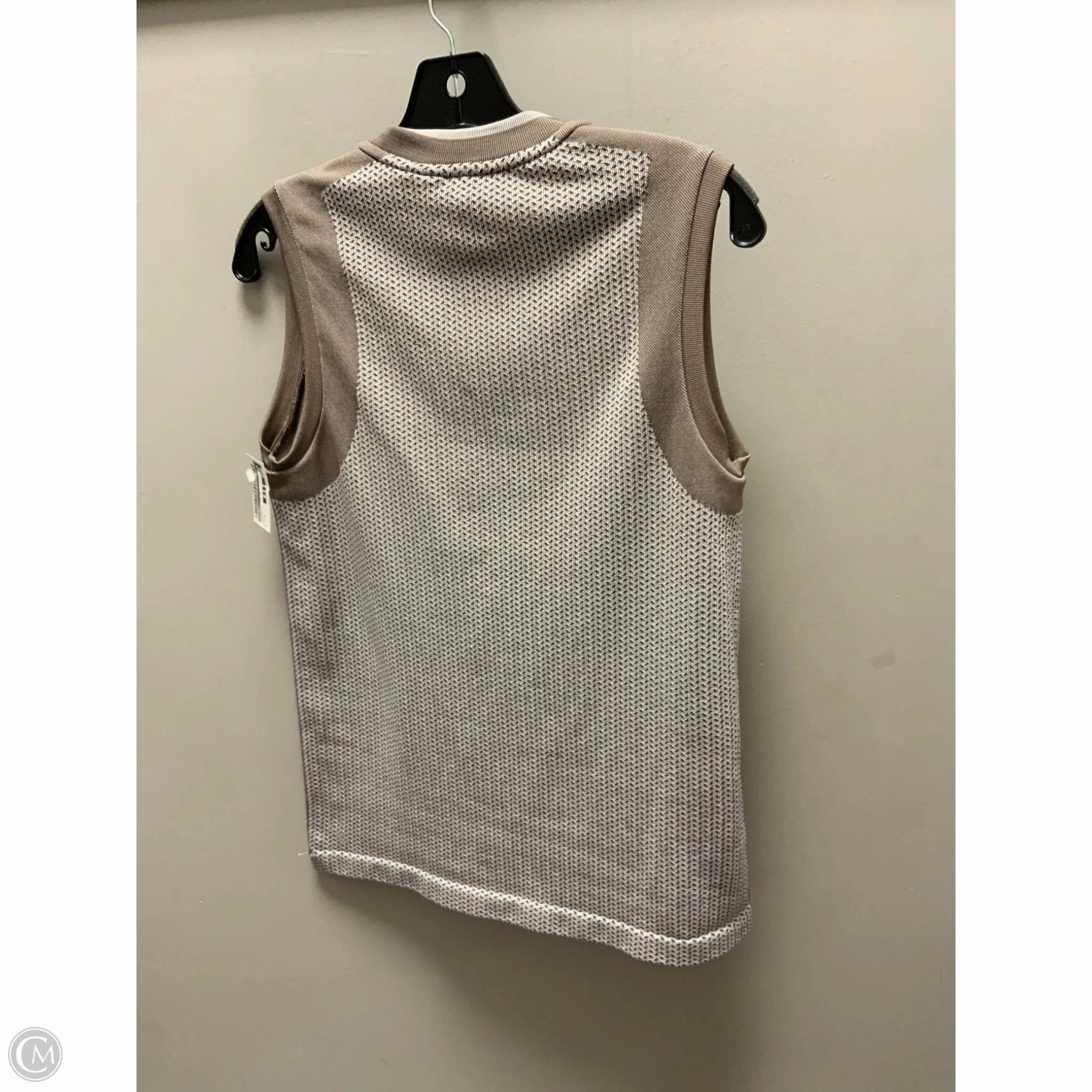 Athletic Top Short Sleeve By Adidas In Brown, Size: S