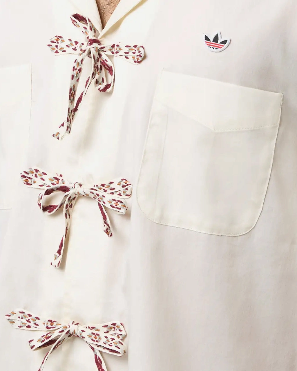 CLOT x adidas Bowling Shirt Cream White