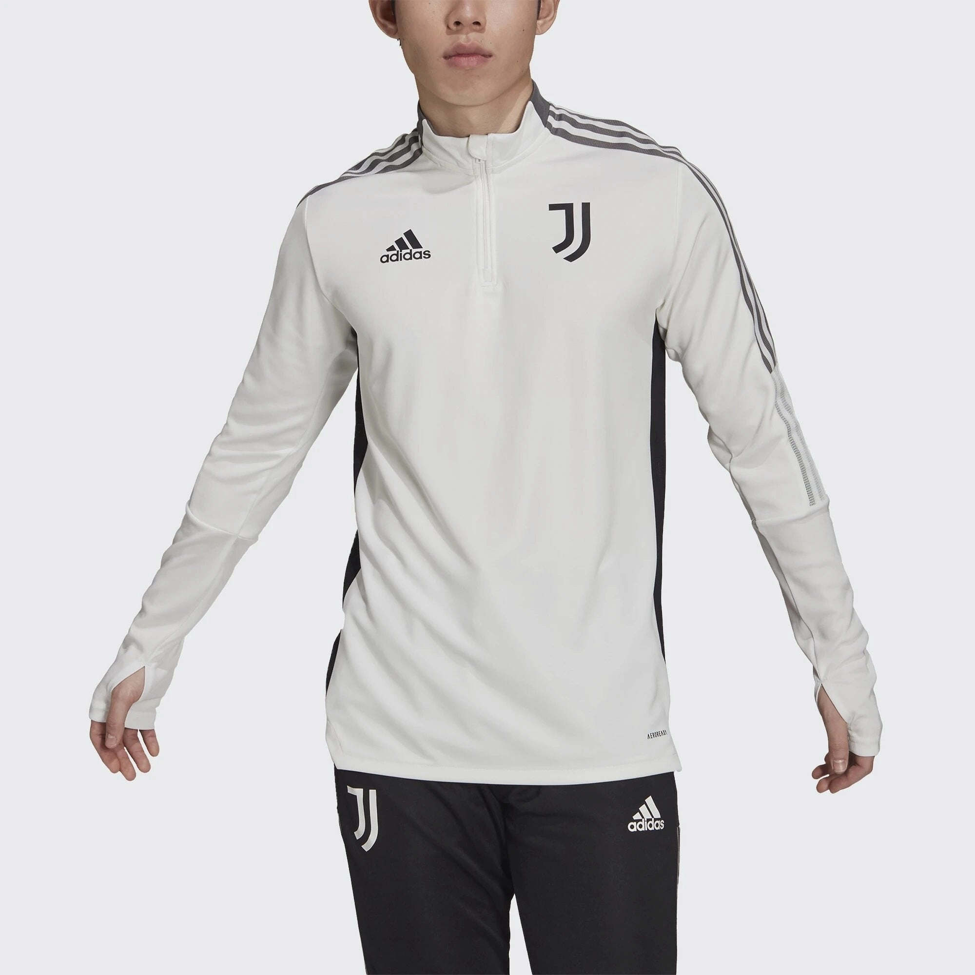 Haut d'entrainement Juventus 2021/2022 - Blanc/Gris/Noir