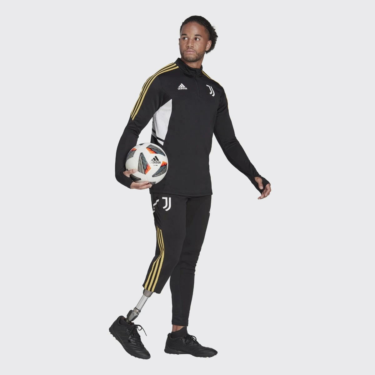 Haut d'entrainement Juventus Condivo 2022/2023 - Noir/Blanc/Doré