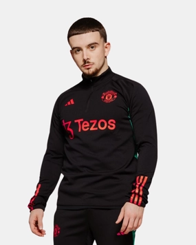 Haut d'entrainement Manchester United - Noir/Rouge/Vert