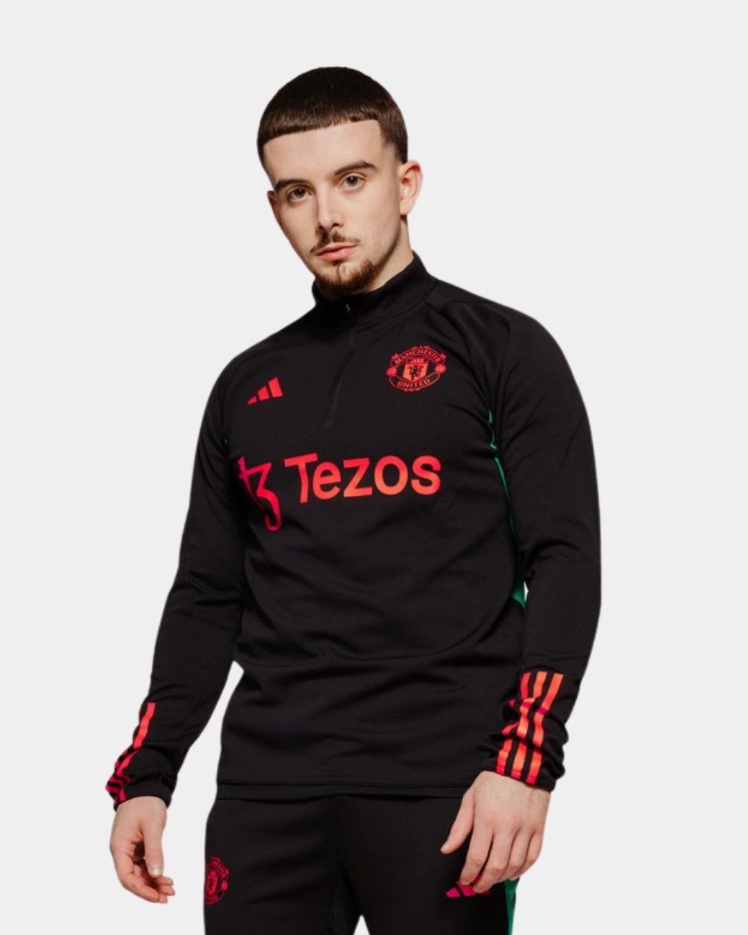 Haut d'entrainement Manchester United - Noir/Rouge/Vert