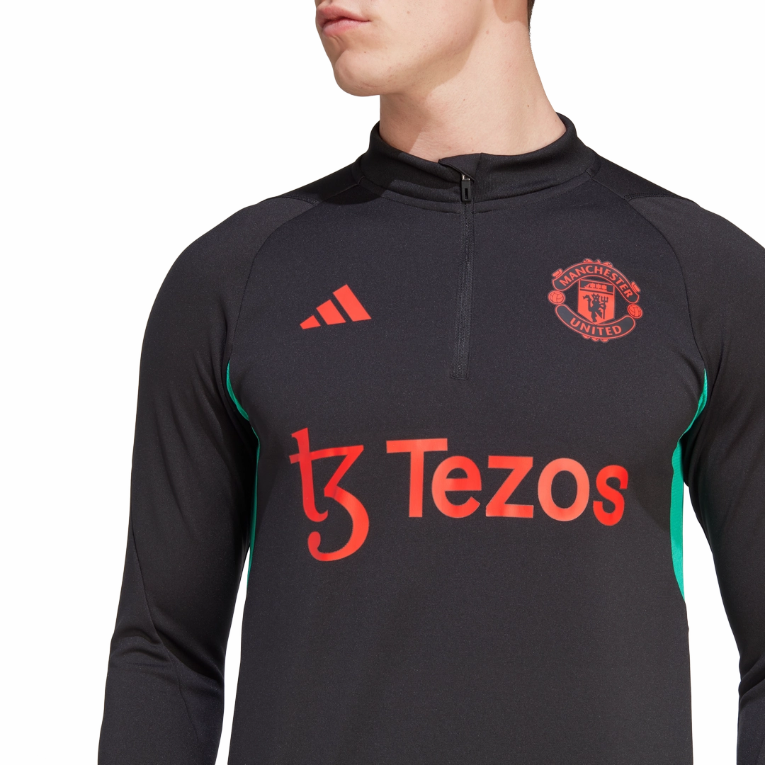 Haut d'entrainement Manchester United - Noir/Rouge/Vert