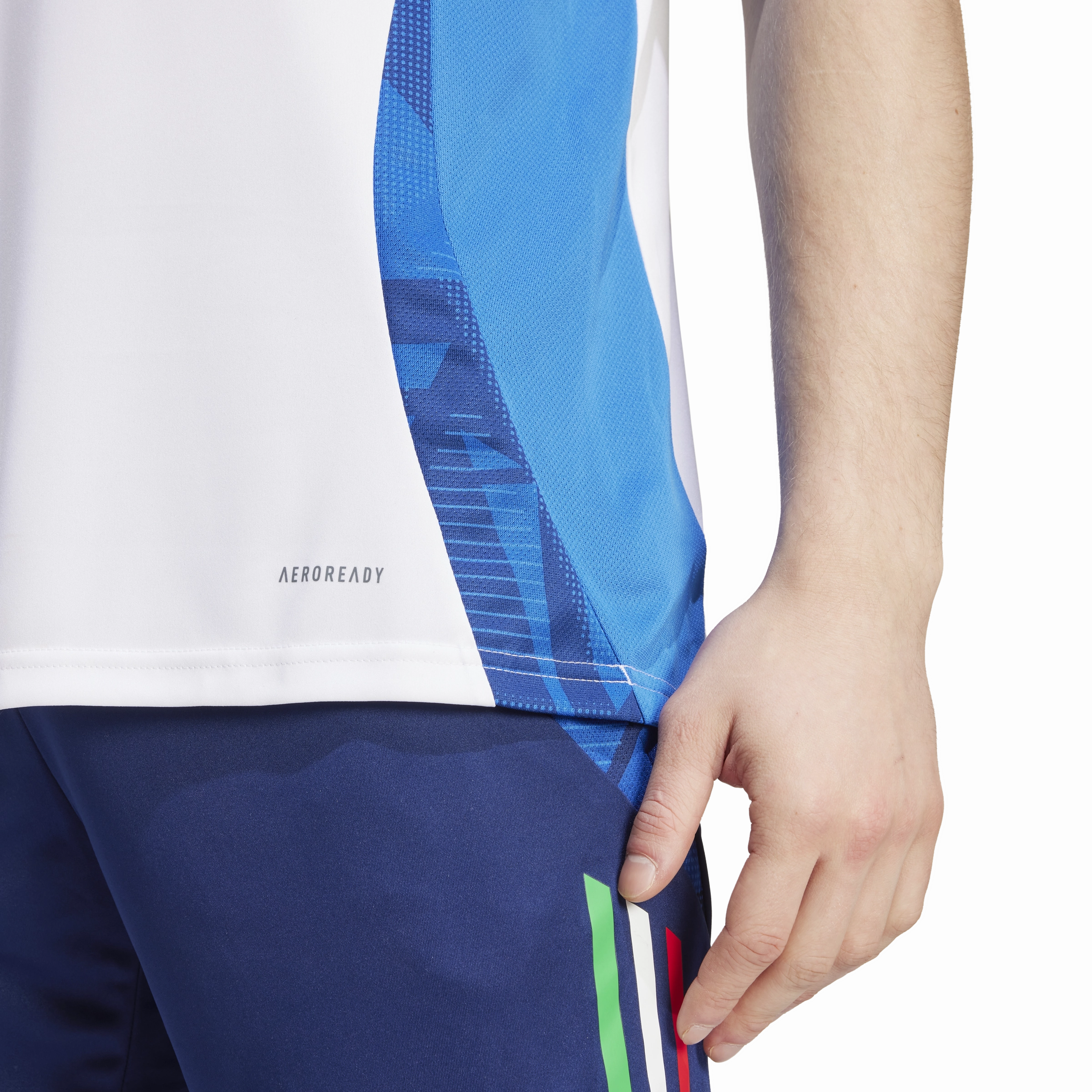 Maillot d'entrainement Italie 2024 - Blanc/Bleu