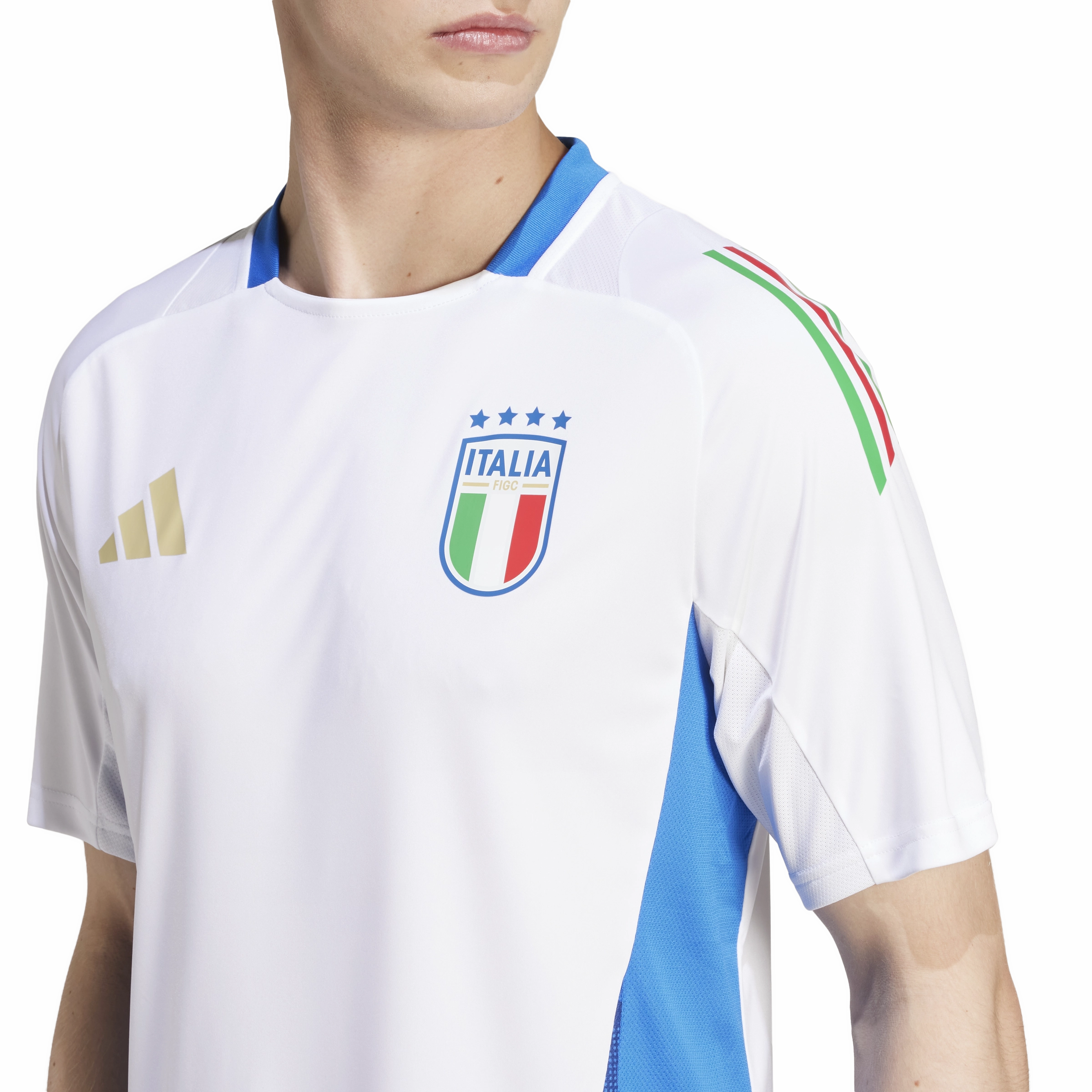 Maillot d'entrainement Italie 2024 - Blanc/Bleu