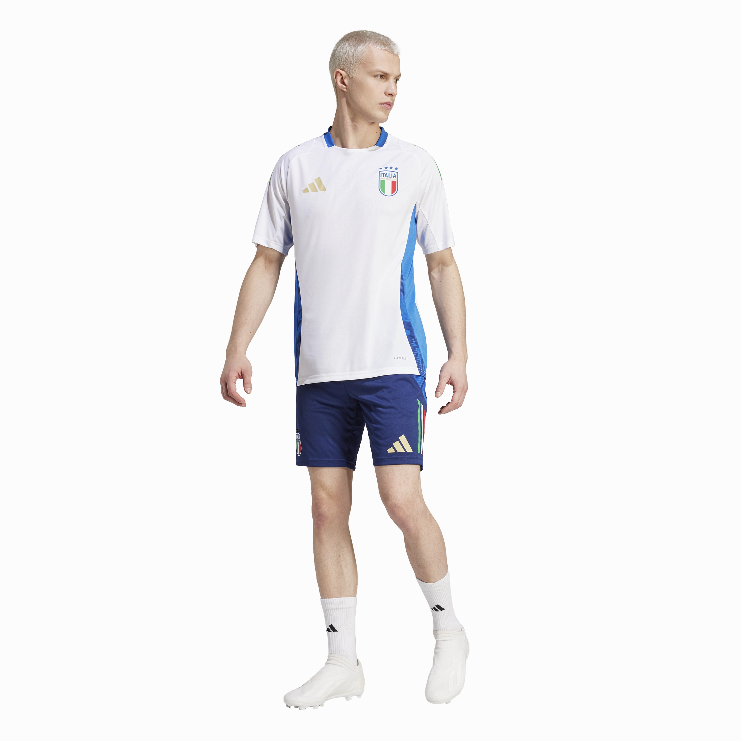 Maillot d'entrainement Italie 2024 - Blanc/Bleu