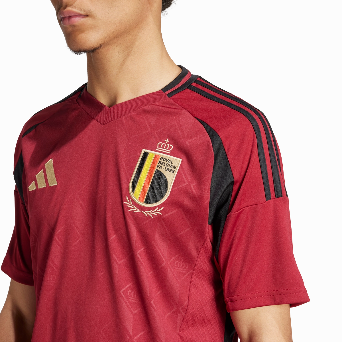 Maillot Domicile Belgique 2024 - Bordeaux/Noir