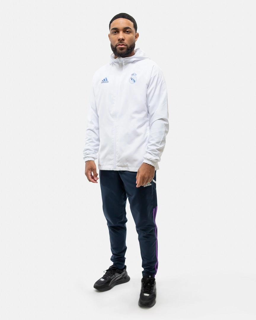 Veste Coupe-Vent Real Madrid 2022/2023 - Blanc/Bleu