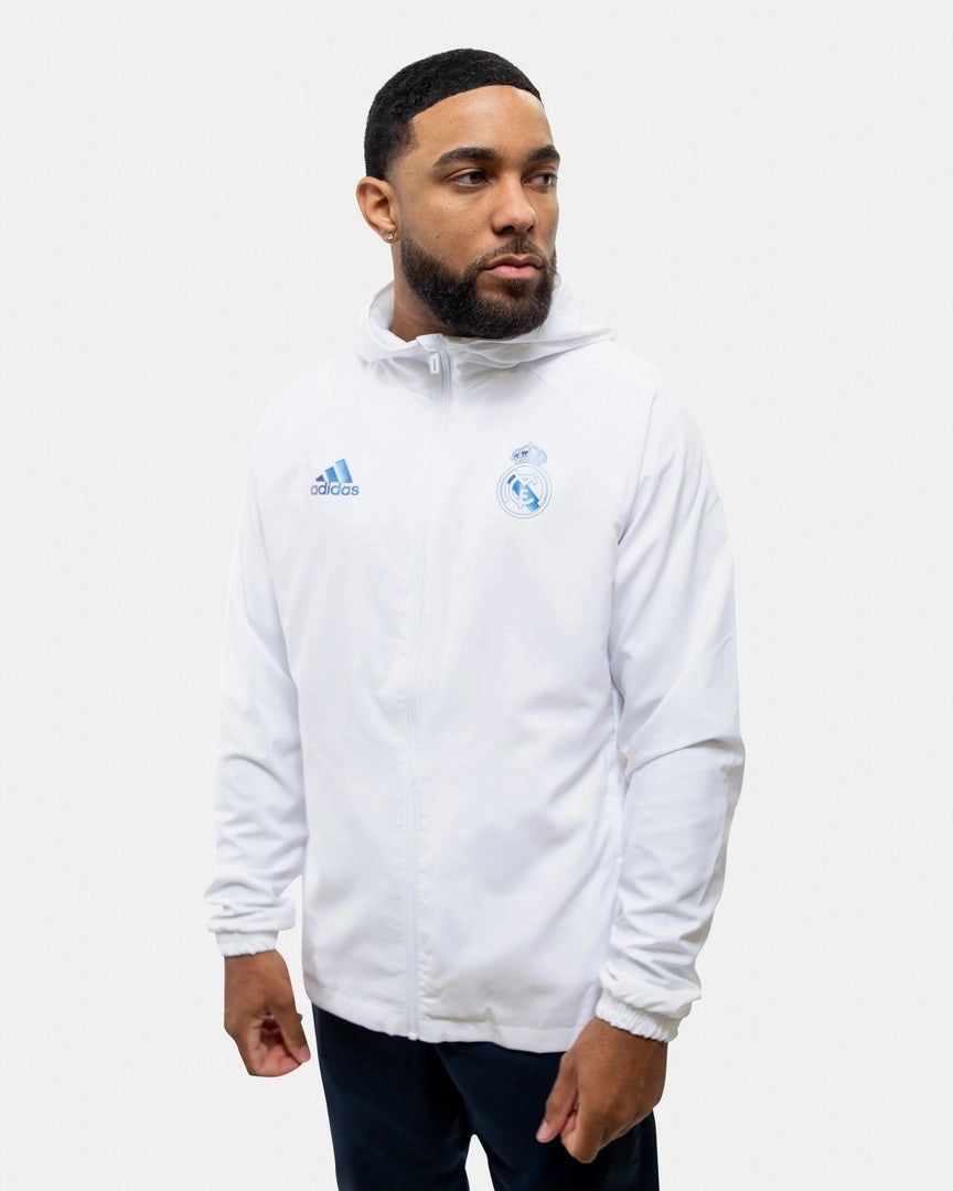 Veste Coupe-Vent Real Madrid 2022/2023 - Blanc/Bleu