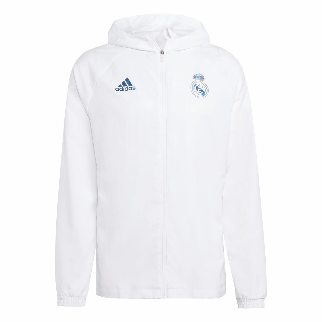 Veste Coupe-Vent Real Madrid 2022/2023 - Blanc/Bleu