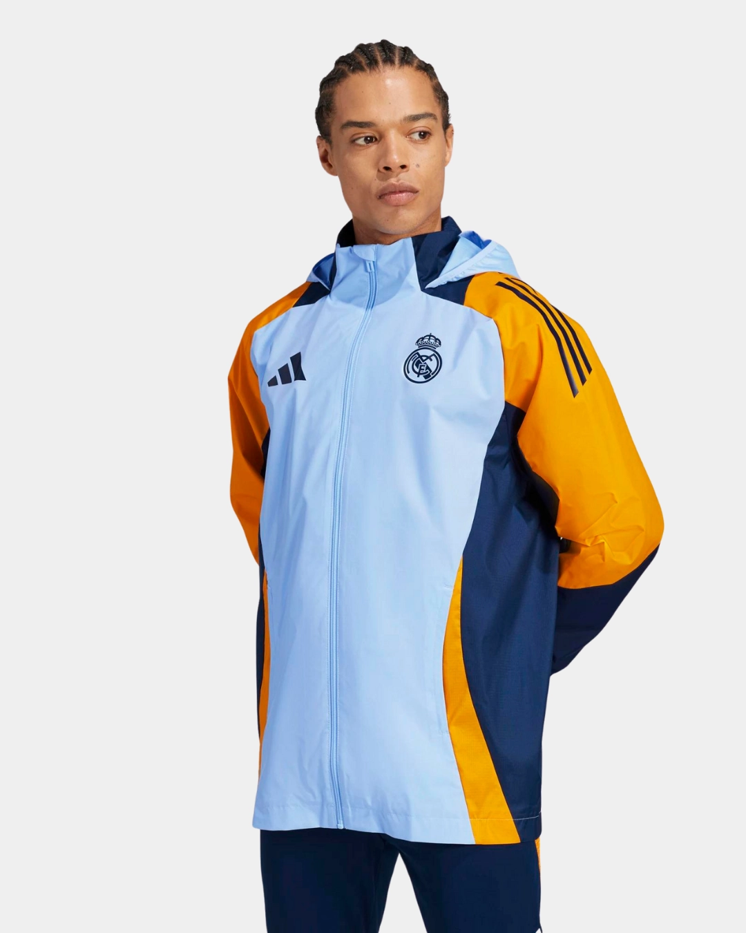 Veste Coupe-Vent Real Madrid 2024/2025 - Bleu/Jaune