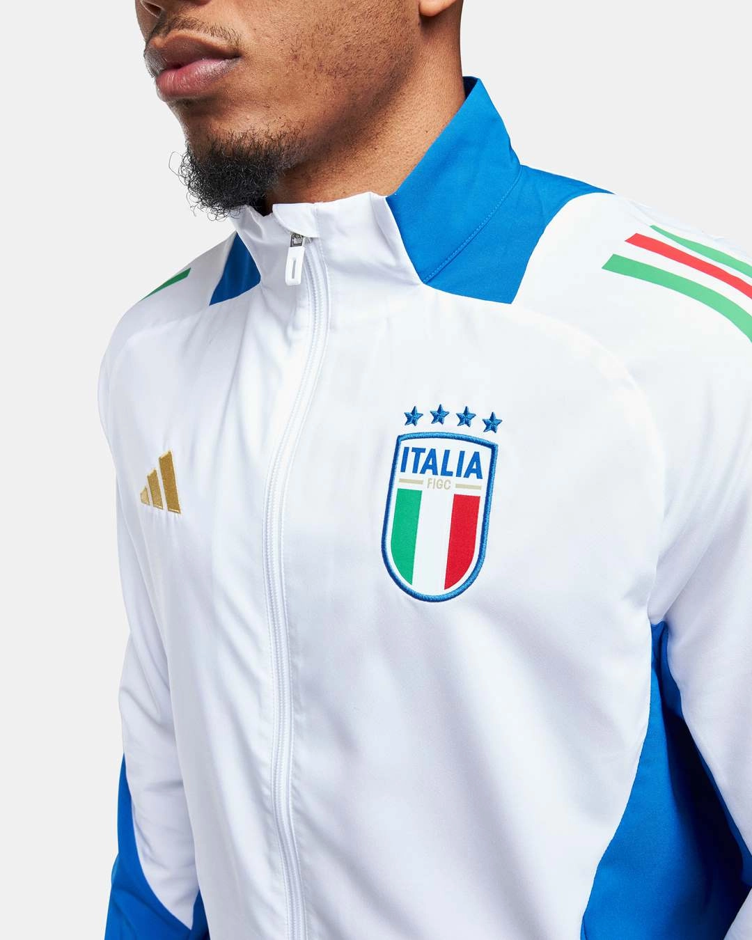 Veste de survêtement Italie 2024 - Blanc/Bleu