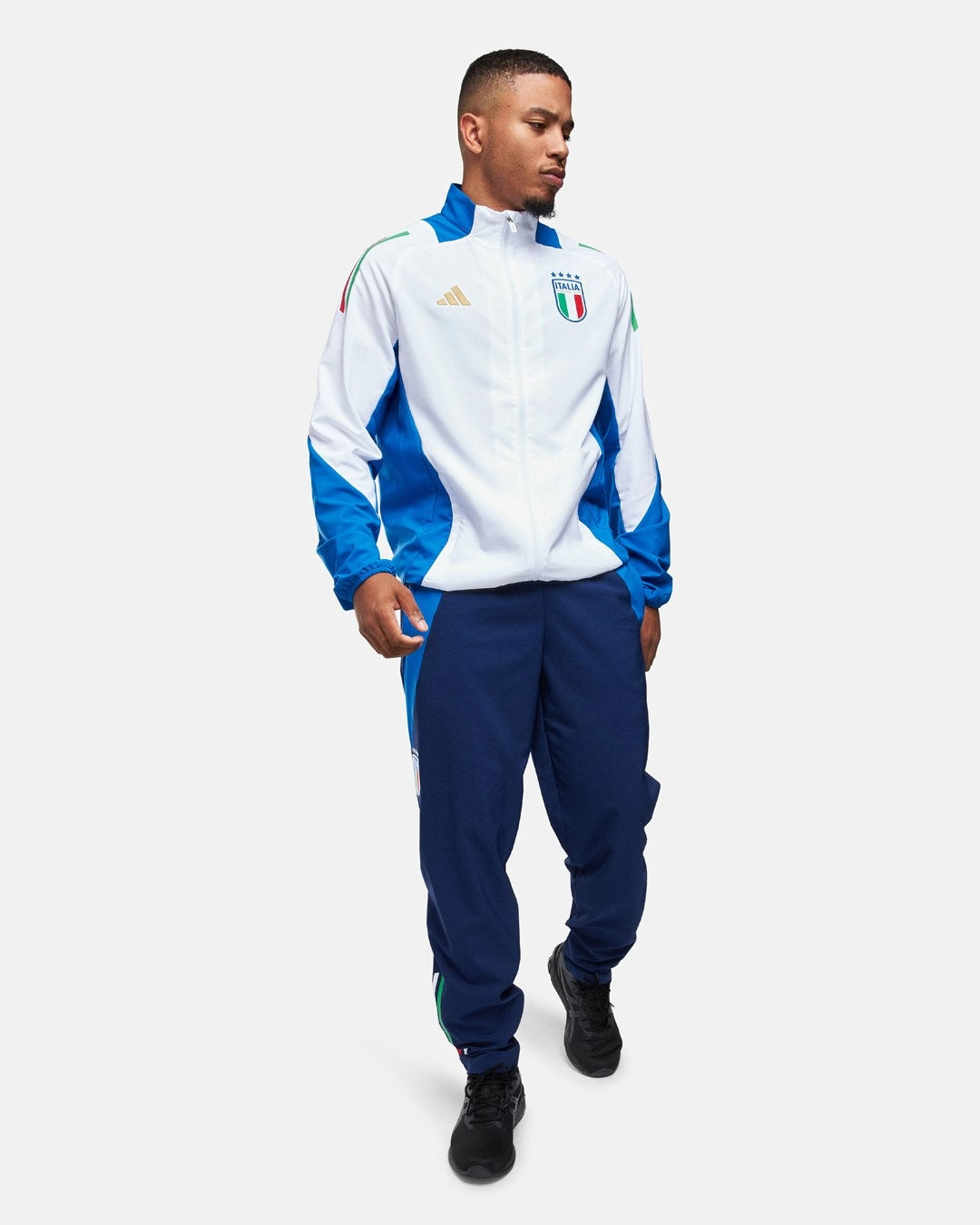 Veste de survêtement Italie 2024 - Blanc/Bleu