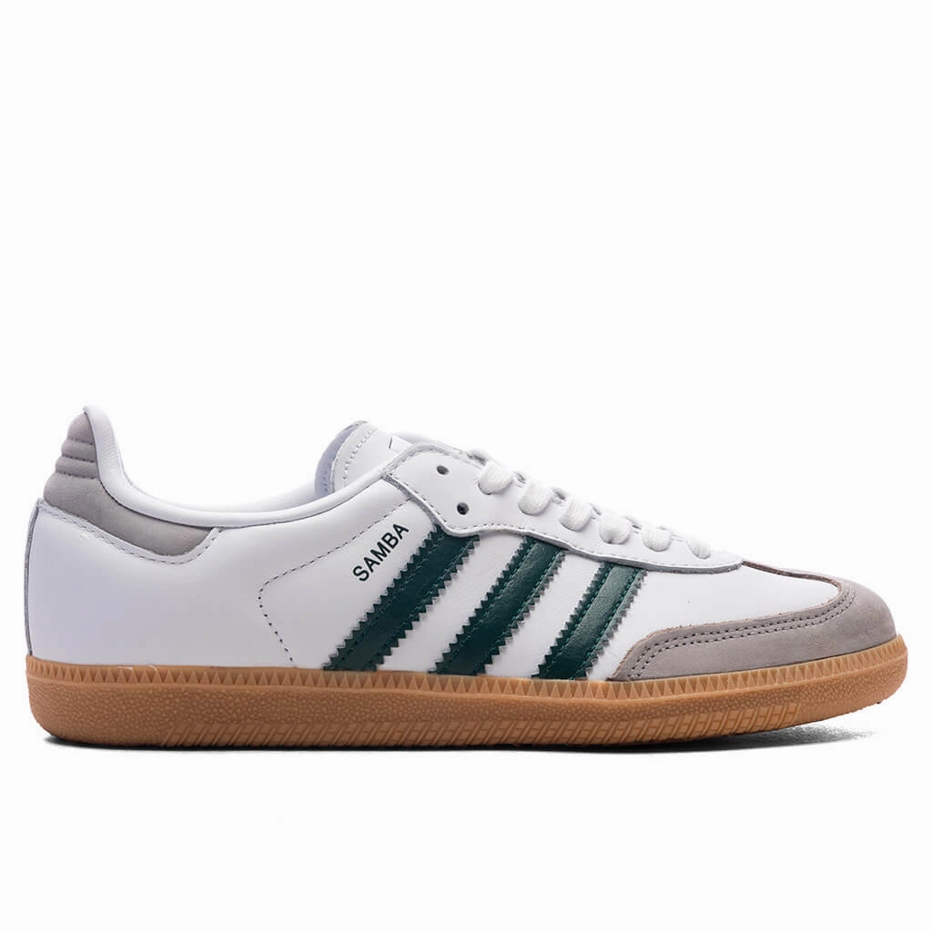 Women's Samba OG - Cloud White/Core Green/Grey Two