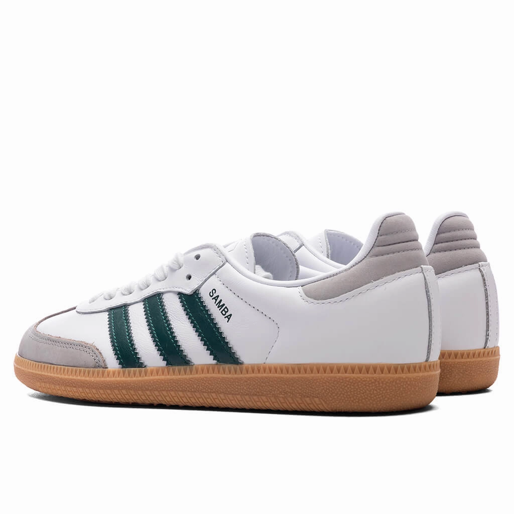 Women's Samba OG - Cloud White/Core Green/Grey Two