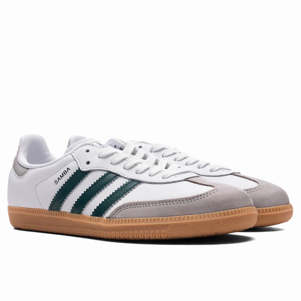 Women's Samba OG - Cloud White/Core Green/Grey Two