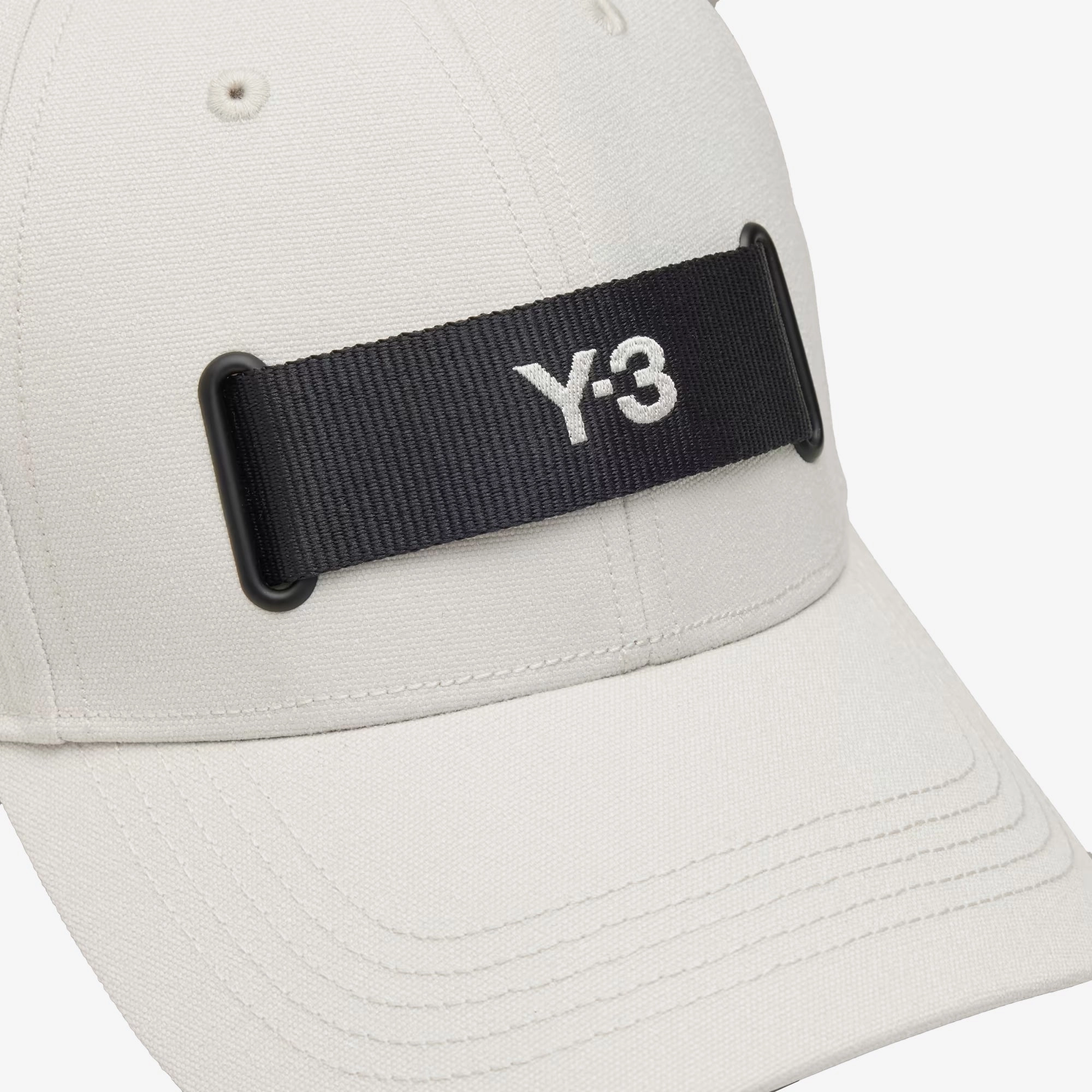 Y-3 | FRONT WEBBING CAP  { TALC