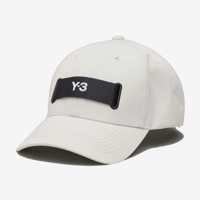 Y-3 | FRONT WEBBING CAP  { TALC