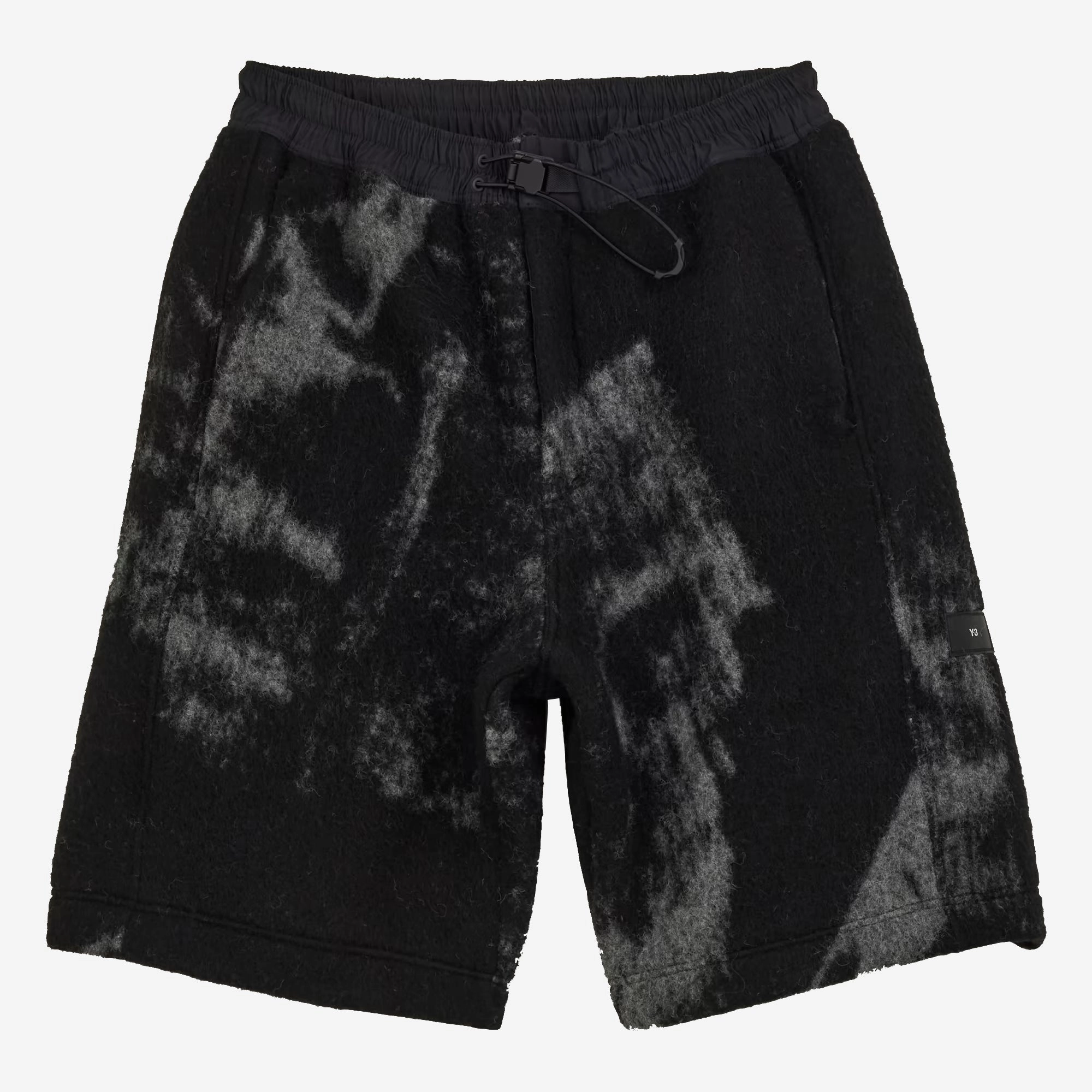 Y-3 | FUZZY FLEECE SHORTS  { BLACK