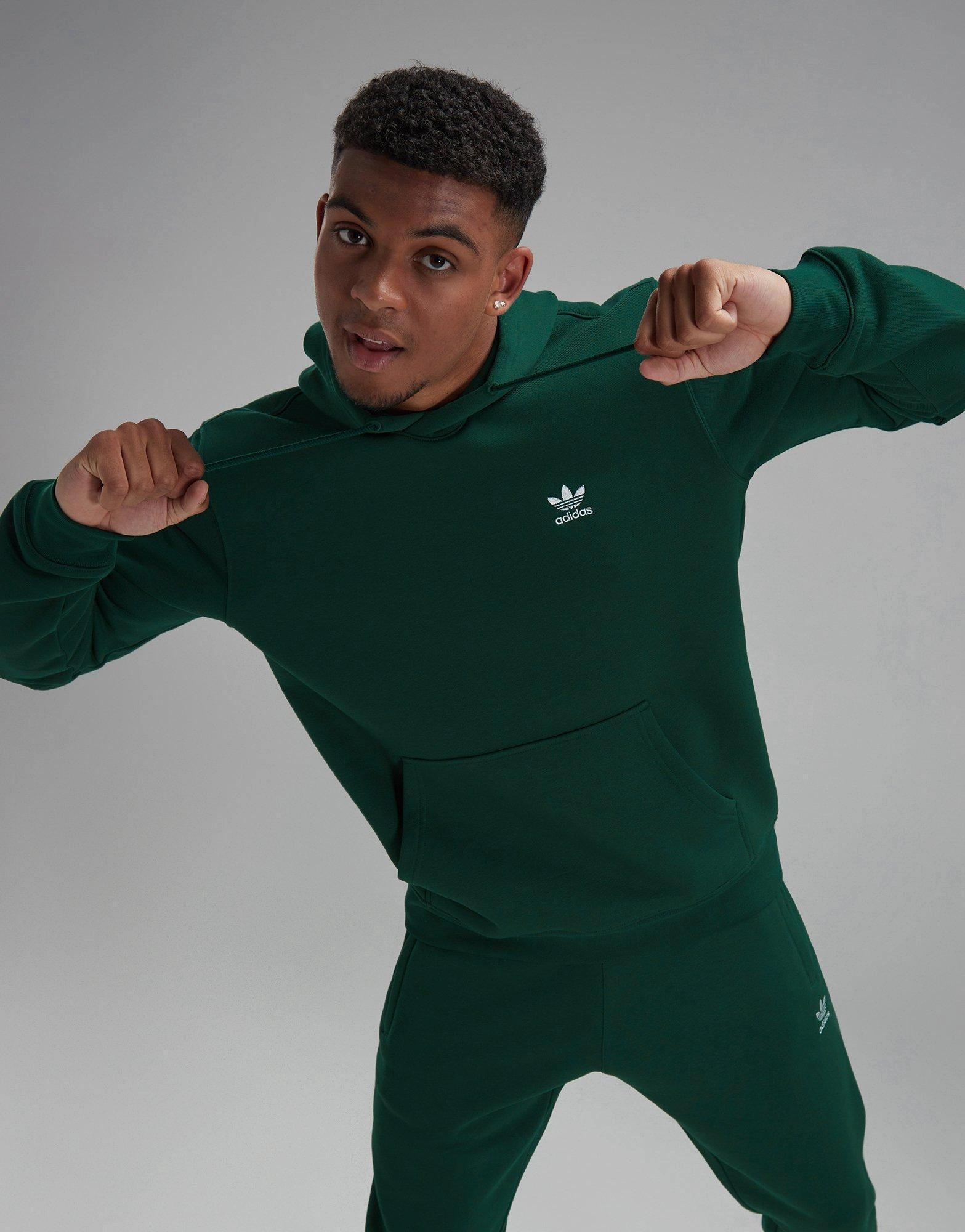 סווטשירט קפוצ'ון Trefoil Essential Fleece | גברים